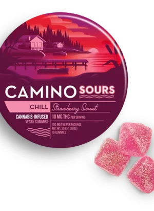 Camino Sours Strawberry Sunset Chill Gummies